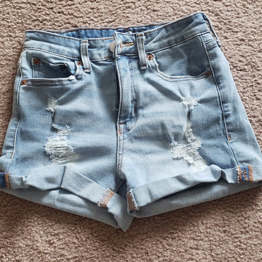 Aeropostale High Rise Curvy Jean Shorts